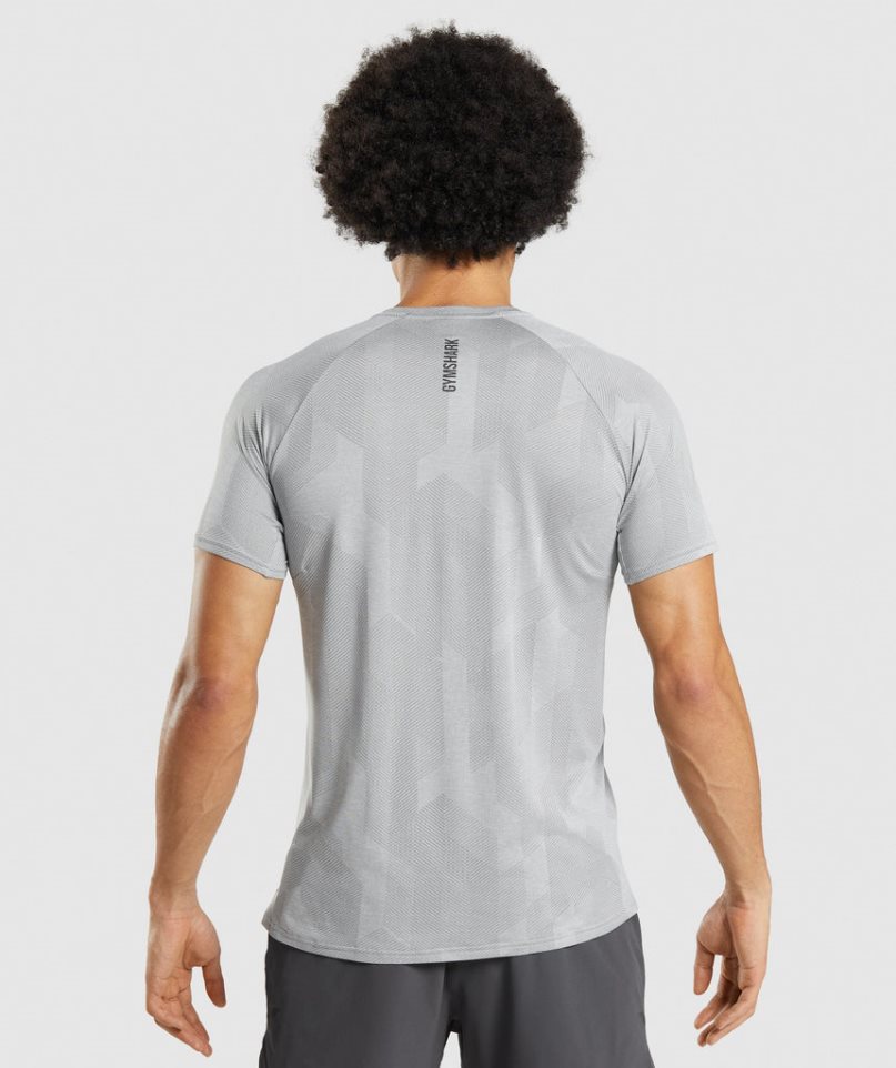 Men's Gymshark Apex T-Shirts Light Grey | CA 0A87D6